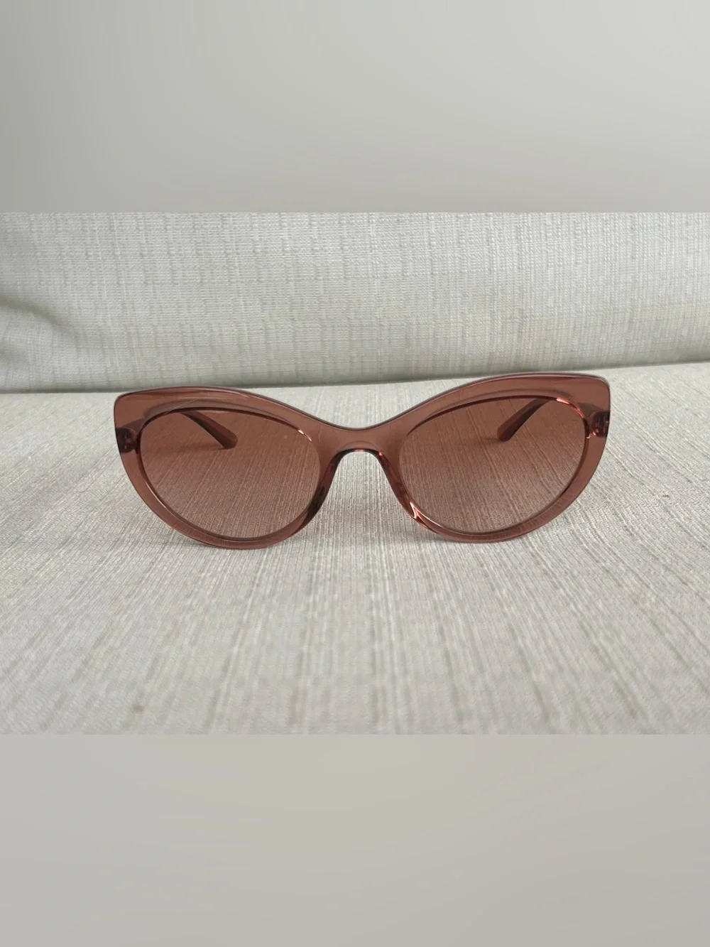 NWOT Dolce & Gabbana Brown Transparent Cat-Eye Sunglasses
